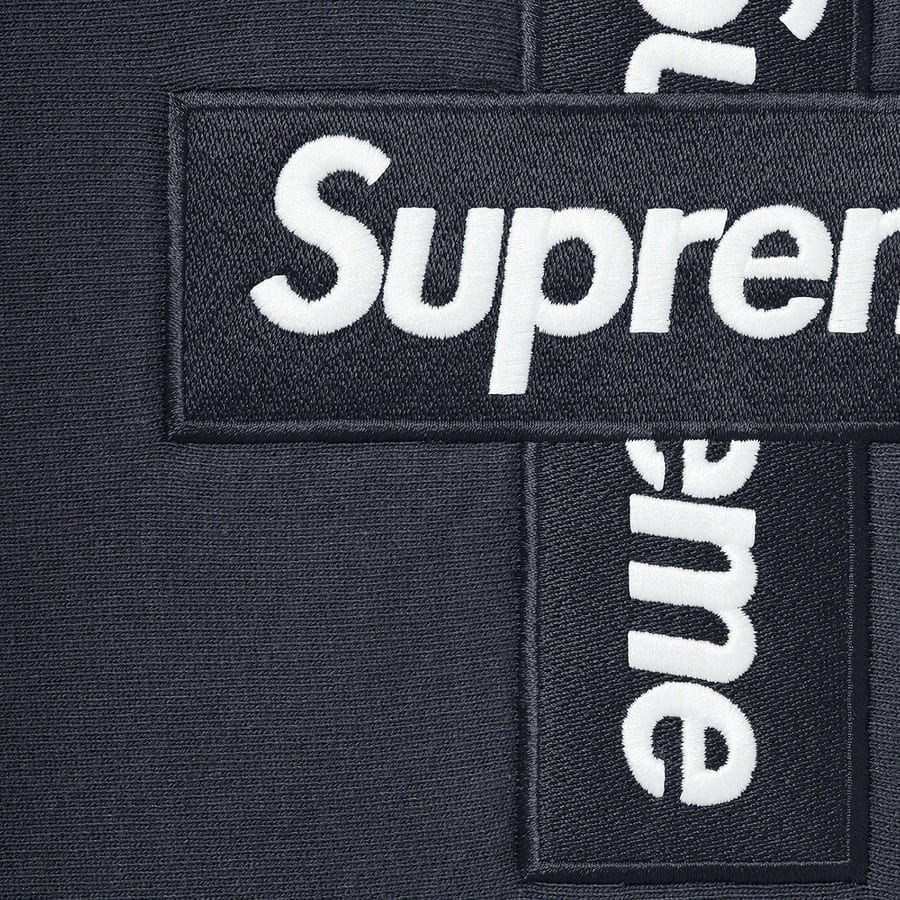 Supreme Cross Box Logo Hooded Sweatshirt Navy – CRUIZER