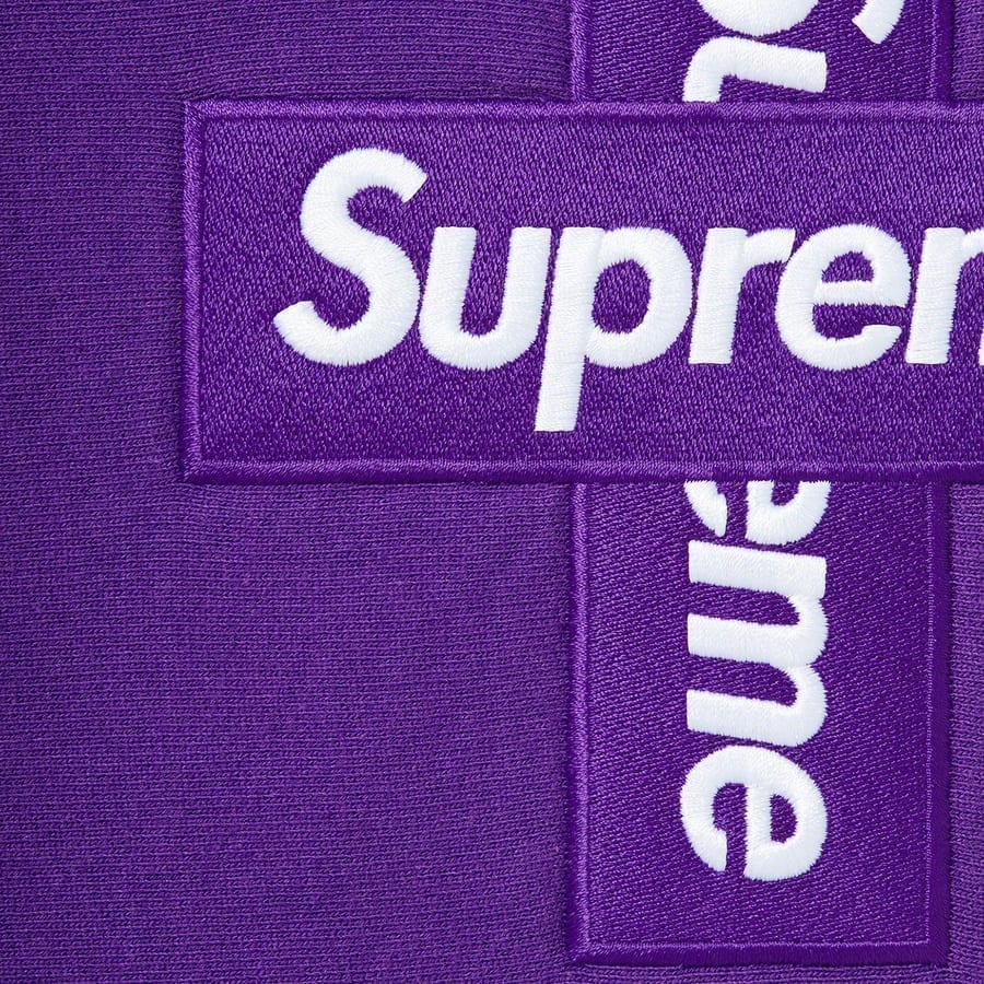 Supreme Cross Box Logo Hooded Sweatshirt Purple – CRUIZER
