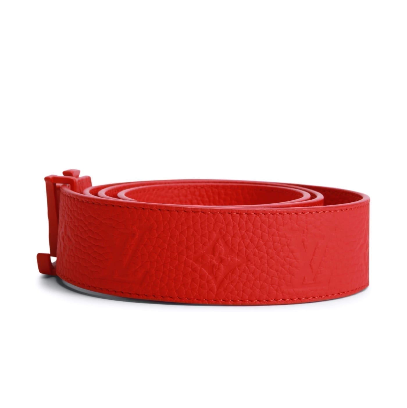 Louis Vuitton Initials Shape Belt Monogram 40MM Red CRUIZER