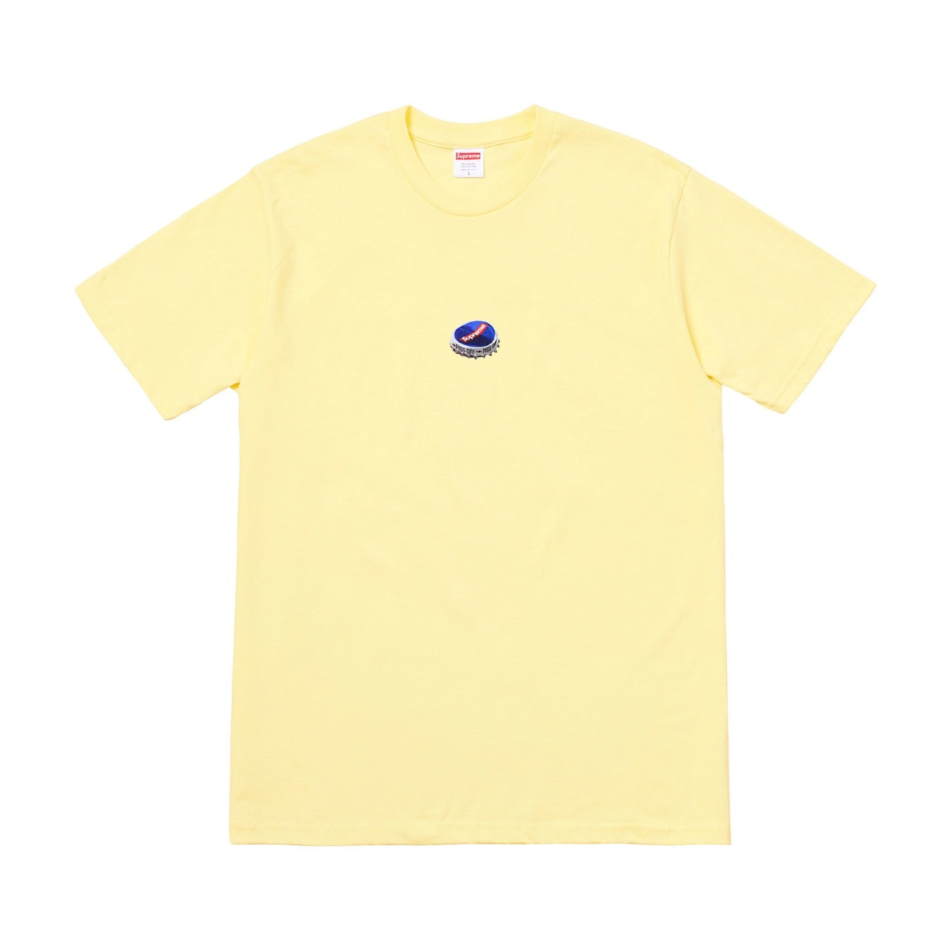 Supreme Bottle Cap Tee Pale Yellow – CRUIZER