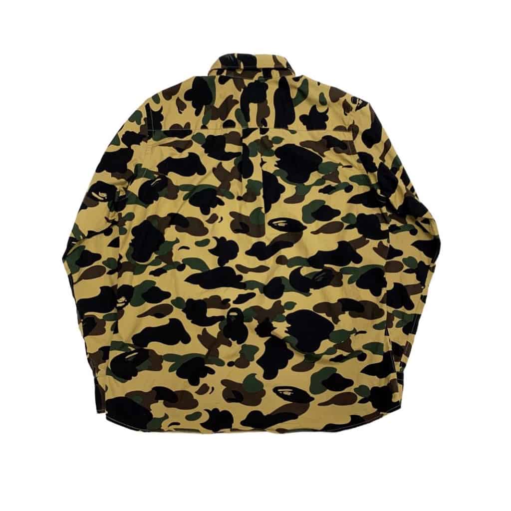 Bape 1st Camo Button Up Shirt Yellow – CRUIZER